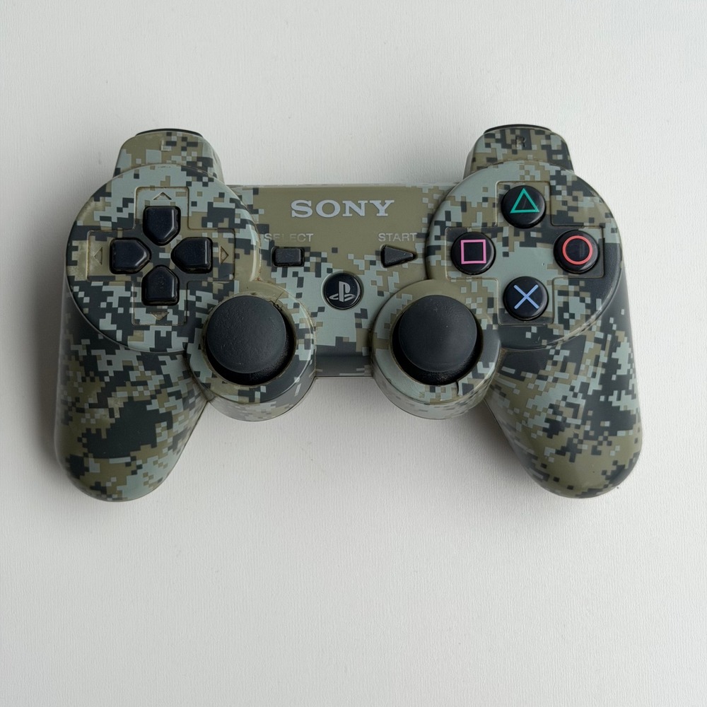 Sony DualShock 3 Controller PS3 Green Urban Camo Wireless Sixaxis
